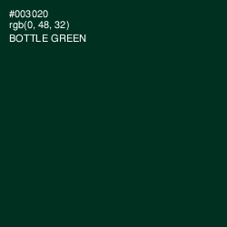 #003020 - Bottle Green Color Image