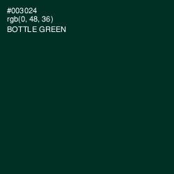 #003024 - Bottle Green Color Image