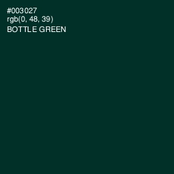 #003027 - Bottle Green Color Image