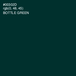 #00302D - Bottle Green Color Image