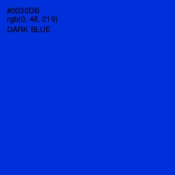 #0030DB - Dark Blue Color Image