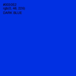 #0030E2 - Dark Blue Color Image