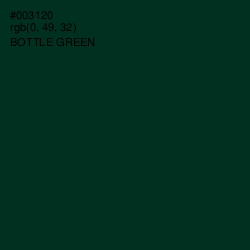 #003120 - Bottle Green Color Image