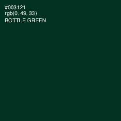 #003121 - Bottle Green Color Image