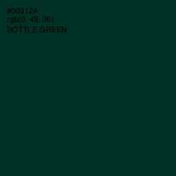 #003124 - Bottle Green Color Image