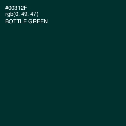 #00312F - Bottle Green Color Image