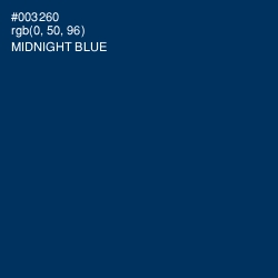 #003260 - Midnight Blue Color Image