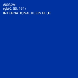 #0032A1 - International Klein Blue Color Image