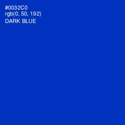 #0032C0 - Dark Blue Color Image