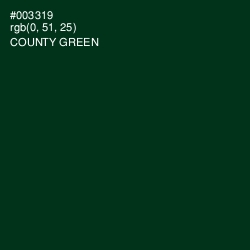 #003319 - County Green Color Image