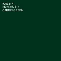 #00331F - Cardin Green Color Image