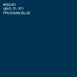 #003351 - Prussian Blue Color Image