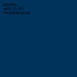 #00335C - Prussian Blue Color Image