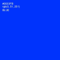 #0033FB - Blue Color Image