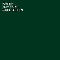 #00341F - Cardin Green Color Image