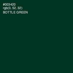 #003420 - Bottle Green Color Image