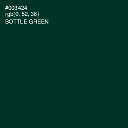 #003424 - Bottle Green Color Image