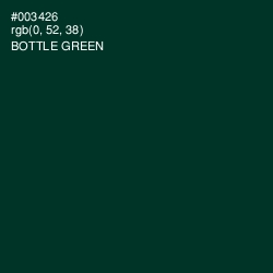 #003426 - Bottle Green Color Image