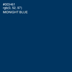 #003461 - Midnight Blue Color Image