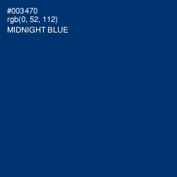 #003470 - Midnight Blue Color Image
