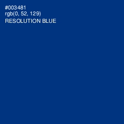 #003481 - Resolution Blue Color Image