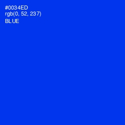 #0034ED - Blue Color Image