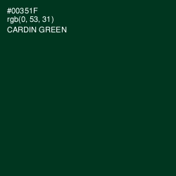 #00351F - Cardin Green Color Image