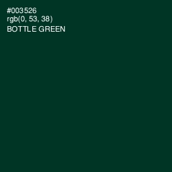 #003526 - Bottle Green Color Image