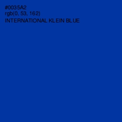 #0035A2 - International Klein Blue Color Image