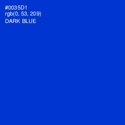 #0035D1 - Dark Blue Color Image