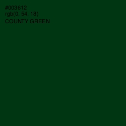 #003612 - County Green Color Image