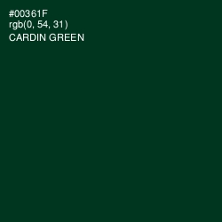 #00361F - Cardin Green Color Image