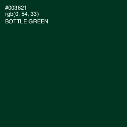 #003621 - Bottle Green Color Image