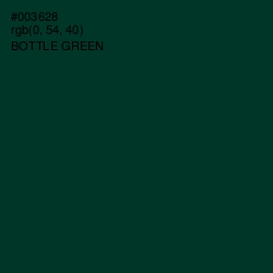 #003628 - Bottle Green Color Image