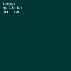#003632 - Deep Teal Color Image
