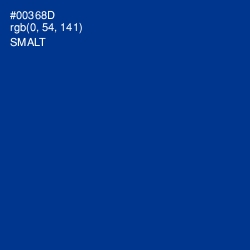 #00368D - Smalt Color Image