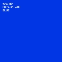 #0036E4 - Blue Color Image