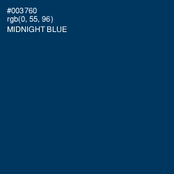 #003760 - Midnight Blue Color Image