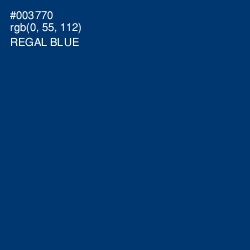 #003770 - Regal Blue Color Image