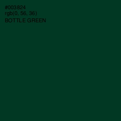 #003824 - Bottle Green Color Image