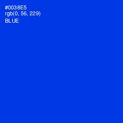 #0038E5 - Blue Color Image