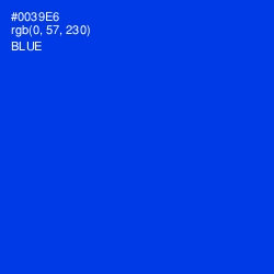 #0039E6 - Blue Color Image