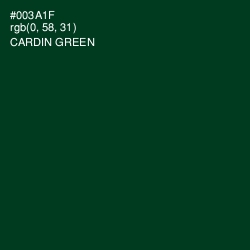 #003A1F - Cardin Green Color Image