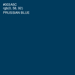 #003A5C - Prussian Blue Color Image