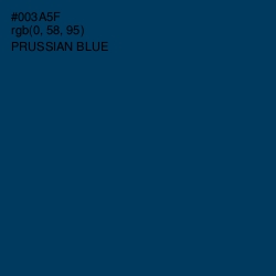 #003A5F - Prussian Blue Color Image