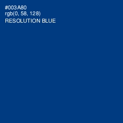 #003A80 - Resolution Blue Color Image