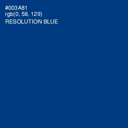 #003A81 - Resolution Blue Color Image