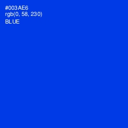 #003AE6 - Blue Color Image