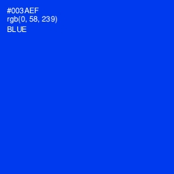 #003AEF - Blue Color Image