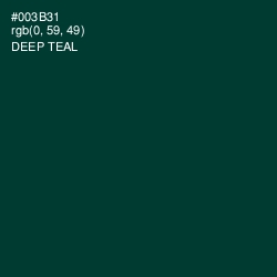 #003B31 - Deep Teal Color Image